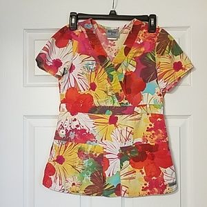 Colorful Grey's Anatomy scrub top